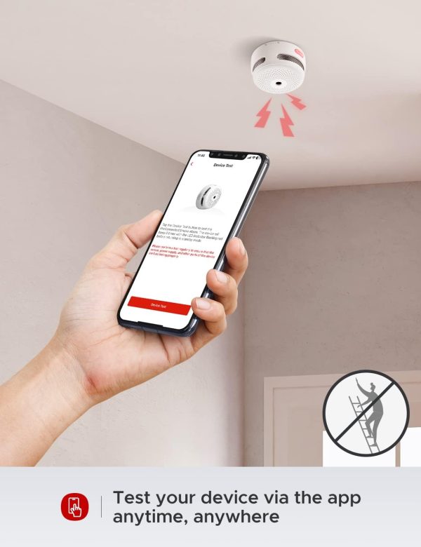 X-Sense Smart Smoke Detectors with SBS50 Base Station, Wi-Fi Smoke Alarm Compatible with X-Sense Home Security App, Wireless Interconnected Mini Fire Alarm, Model FS51 - Image 3