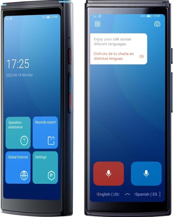 Language Translator Device, Two-Way Instant Voice Translator for 108 Languages, Real-Time Translation Device with Online Offline Translation, Portable Traductor for Travel, Business