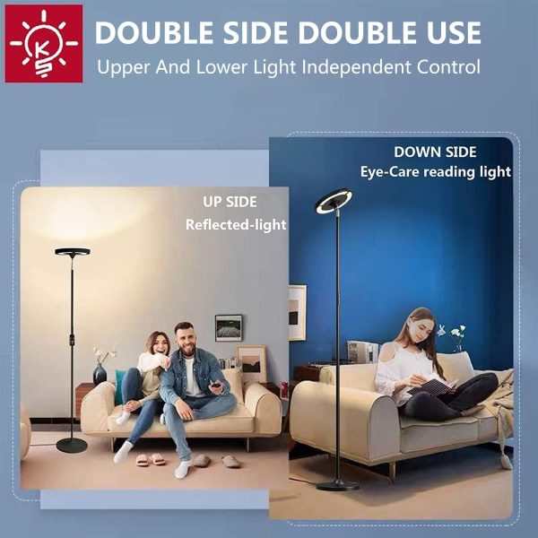 Keepsmile Double Side Lighting Led Floor Lamp with Remote Smart App 36W/2600LM - Image 2