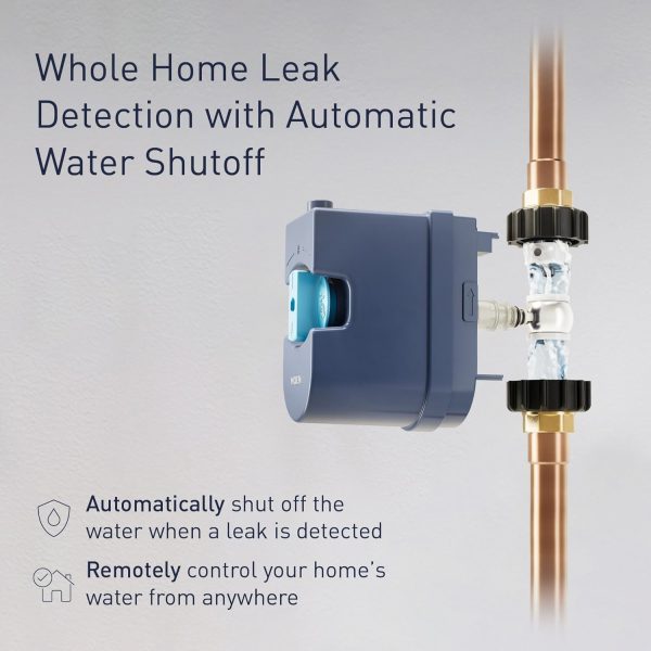 Moen 900-002 Flo Smart Water Monitor and Automatic Shutoff Sensor, Wi-Fi Connected Water Leak Detector for 1-1/4-Inch Diameter Pipe - Image 3