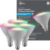 GE CYNC Smart LED Light Bulbs, Color Changing Lights, Bluetooth and Wi-Fi Lights,Compatible with Alexa and Google Home, PAR38 Outdoor Floodlight Bulbs (4 Pack)