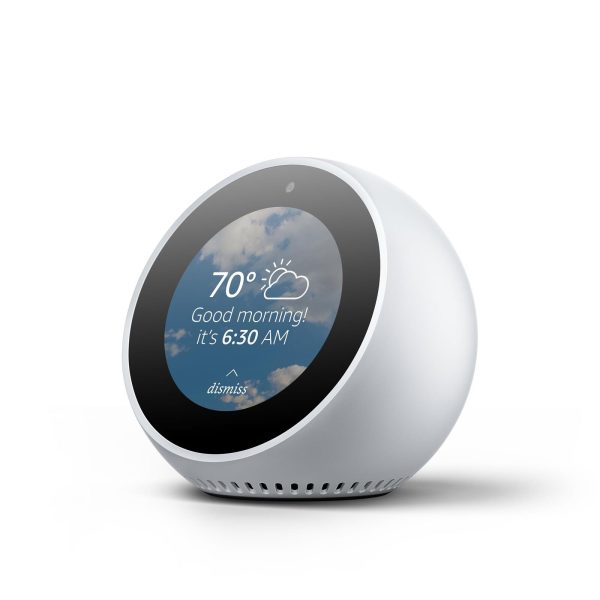 Amazon Echo Spot | White | Alexa Enabled Smart Speaker