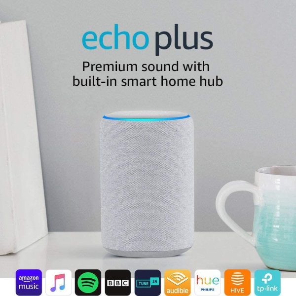 Amazon Echo Plus (2nd Gen) Smart Speaker | Home Hub | Bluetooth Wifi | Sandstone - Image 2