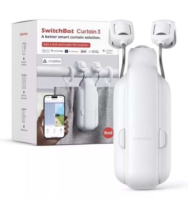 SwitchBot Curtain 3 Automatic Curtain Opener - Bluetooth Remote Control Smart