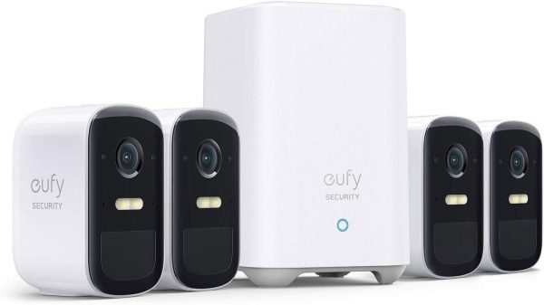 eufy Security Cam 2C Pro 4-Camera Kit 2K Security Camera Outdoor Wireless Apple