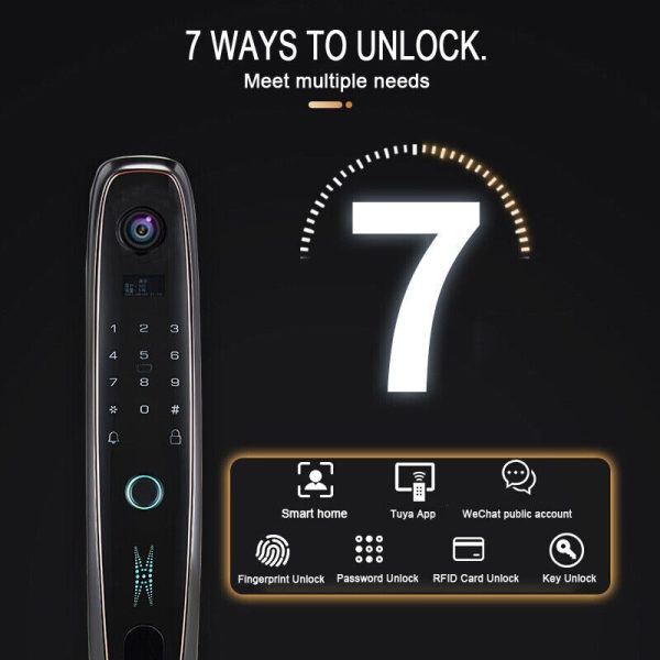 Tuya Smart Home Door Lock Security Camera Monitor Intelligent Fingerprint - Image 5